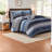 Premium Cal King Bedding Sets, Cotton Sheets, Modern Navy Home