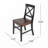 Gelacio Solid Wood Cross Back Side Chair-2082351665