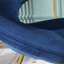 Chaise d'appoint contemporaine en velours bleu