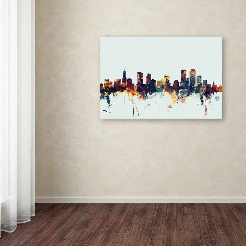 « denver colorado-bleu horizon », impression sur toile tendue, H 16 po x l 24 po x P 2 po