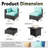 Fully Assembled Chairs, 6-Person Patio Conversation Set Black Chaise Lounge Modular Seating Outdoor Furniture With Fire Pit-781155288-781155292