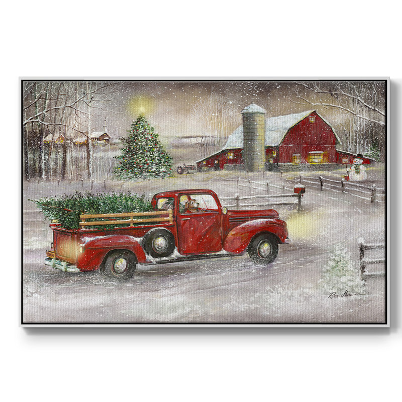 Faire des souvenirs de Noël, Toile avec cadre blanc, H 17 po x l 25 po x P 2 po