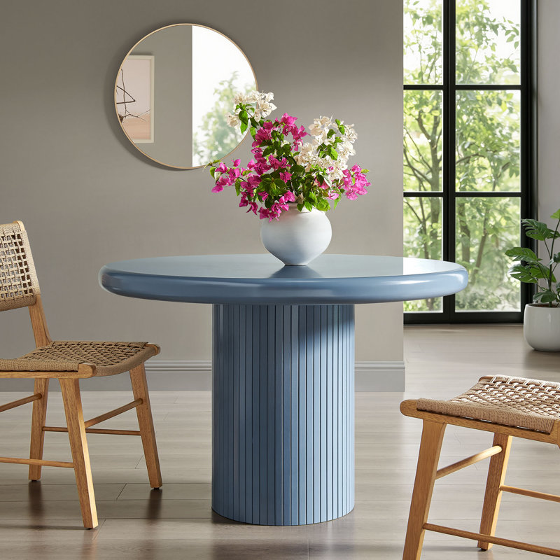 Table de salle à manger Belmonte, Bleu Stillwater