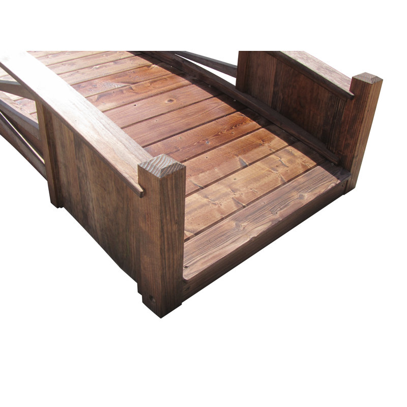 Sunburst Wood Garden Bridge