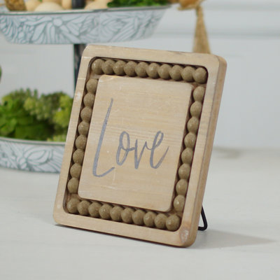 VIP Wood 8 in. Beige Love Sign