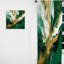 Vert et or liquide Magic II - rideau occultant abstrait - 1 panneau-112761543