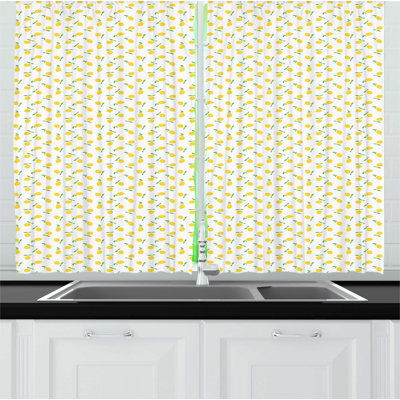 Ruffled Kitchen Curtain