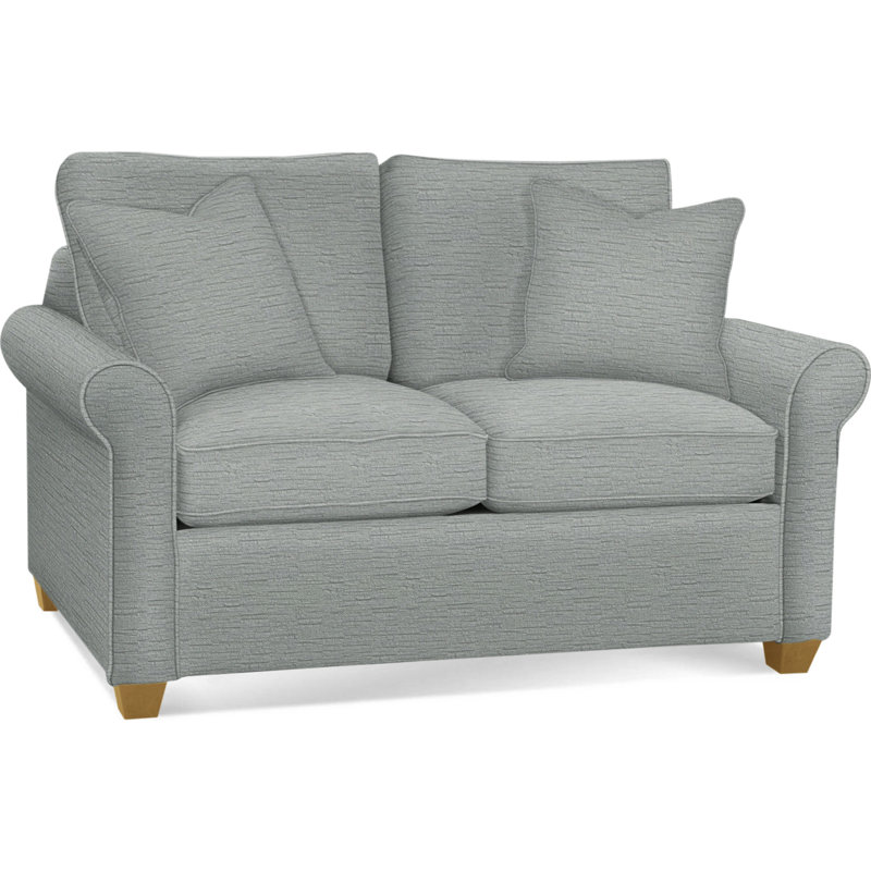 Park Lane Upholstered 73'' Sofa, Blue Buffalo Check; 0120-61, Gel Memory Foam Mattress, Honey