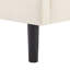 Structure de grand lit plateforme avec tête de lit tapissier et support à lattes de bois. Pas de sommier tapissier requis, beige-1432774560