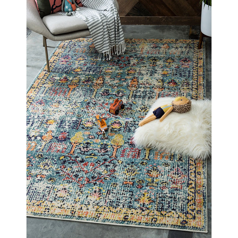 Ikat Indoor Rug, Rectangle 8' x 10'