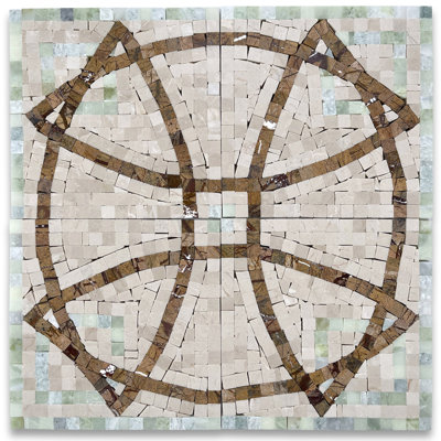 6.3 in. x 6.3 in. Marble Tile