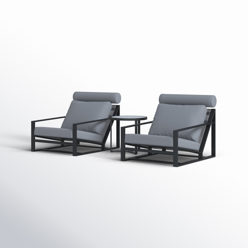 Carrol 2 - Person Patio Conversation Sets with Cushions