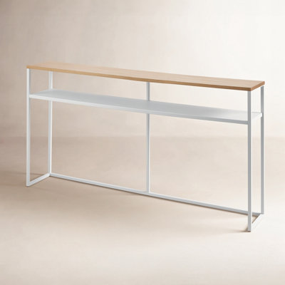Tower Wood & Steel Console Table