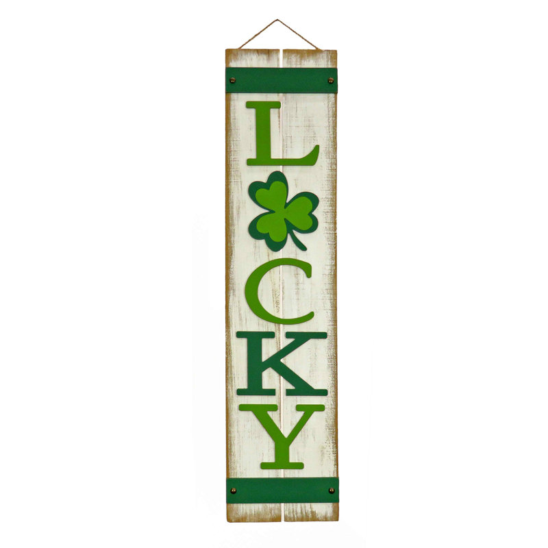 Décoration de porche «Lucky» The Holiday Aisle® 48 "St. Patricks Day"