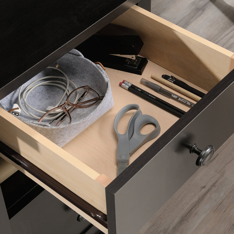 Bureau en L, finition noire