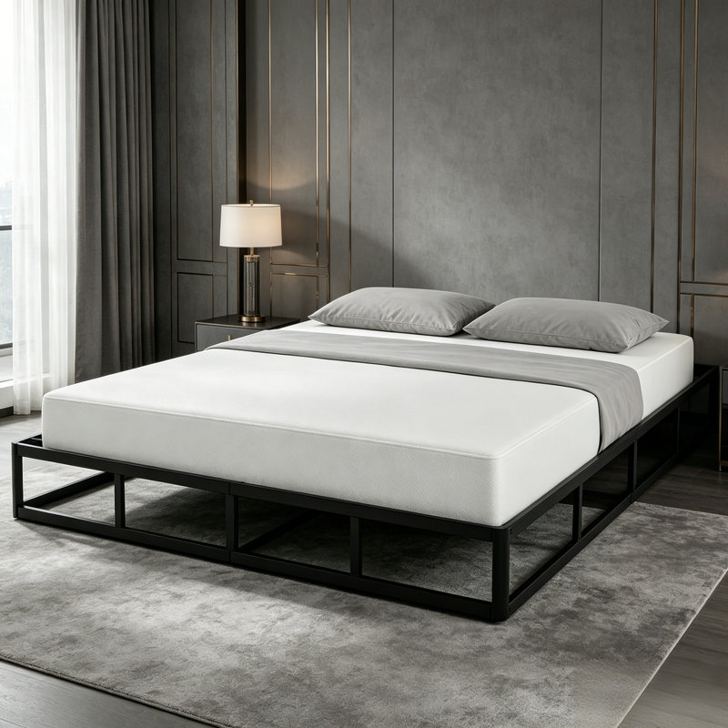9 Inch Full Size Heavy Duty Metal Platform Bed Frame, 3000 lbs Capacity, Noise-Free Squeak Resistant, Easy Assembly, Black