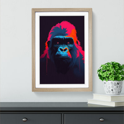 Gorilla Minimalism - Framed Print