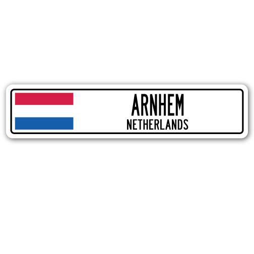 Plaque de rue en aluminium Bueno Arnhem, H 6 po x l 24 po x P 1 po