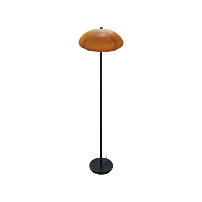 Glass Floor Lamp With Metal Base