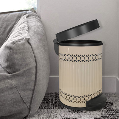 Steel Open Waste Basket - 1.32 Gallons