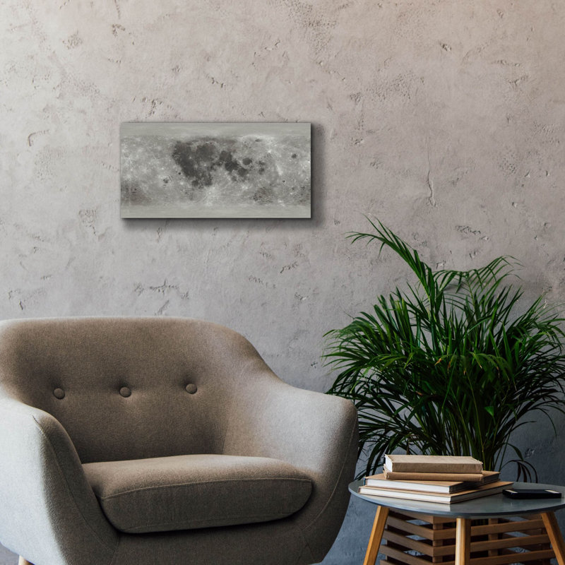 «Moon Map by NASA» par Epic Portfolio, art mural sur toile, H 12 po x l 24 po x P 0,75 po