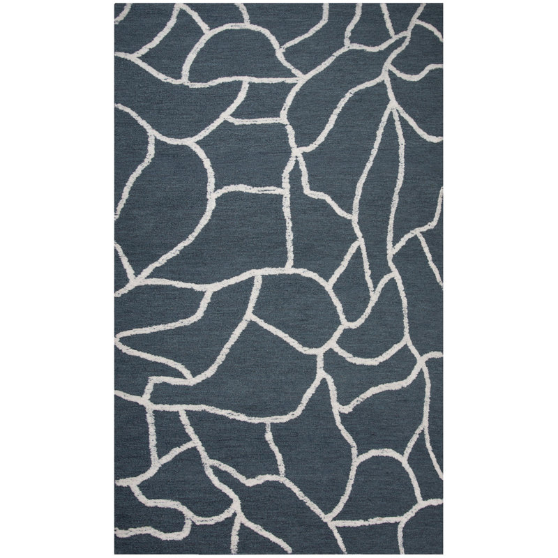 Tapis 100% laine touffeté à la main, Rectangle 5 pi x 7 pi 6 po