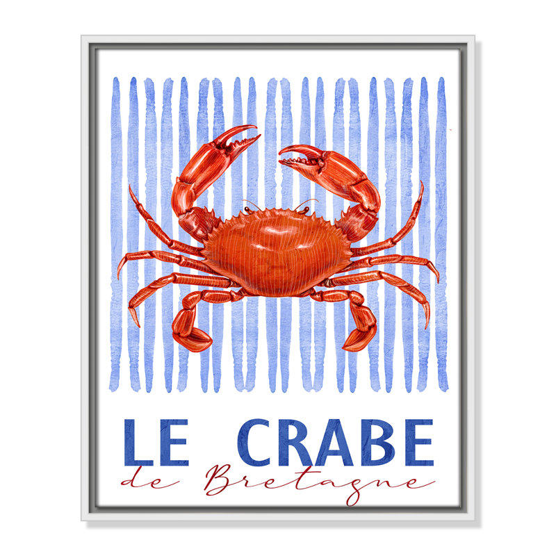 Le Crabe - reproduction carrée par Kimberly Allen, Flotteur blanc, 17.5' W x 21.5' H