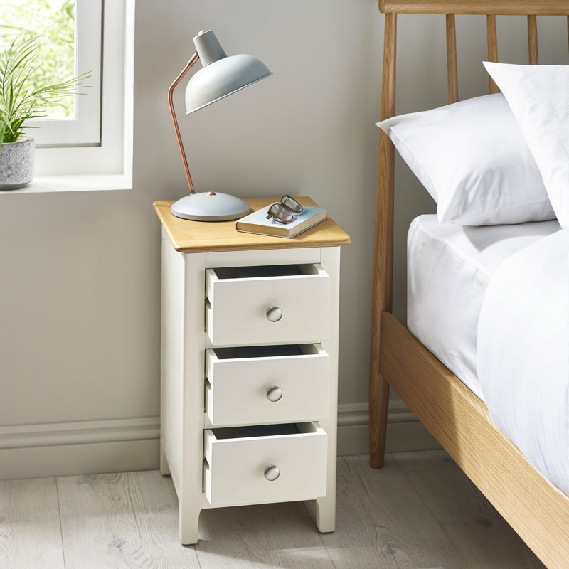 Amrico 34cm W Bedside Table, White