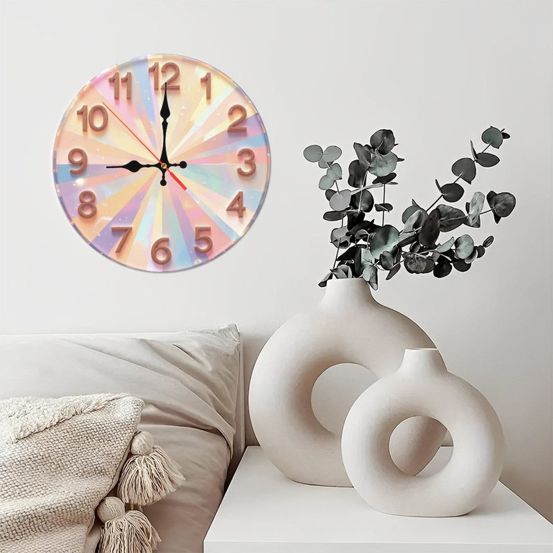 Horloge irisée avec chiffres
