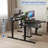 59“ L Shaped Adjustable Height Standing Desk With Shelves-945586755