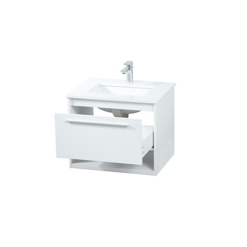 Meuble-lavabo simple 24 po, Blanc