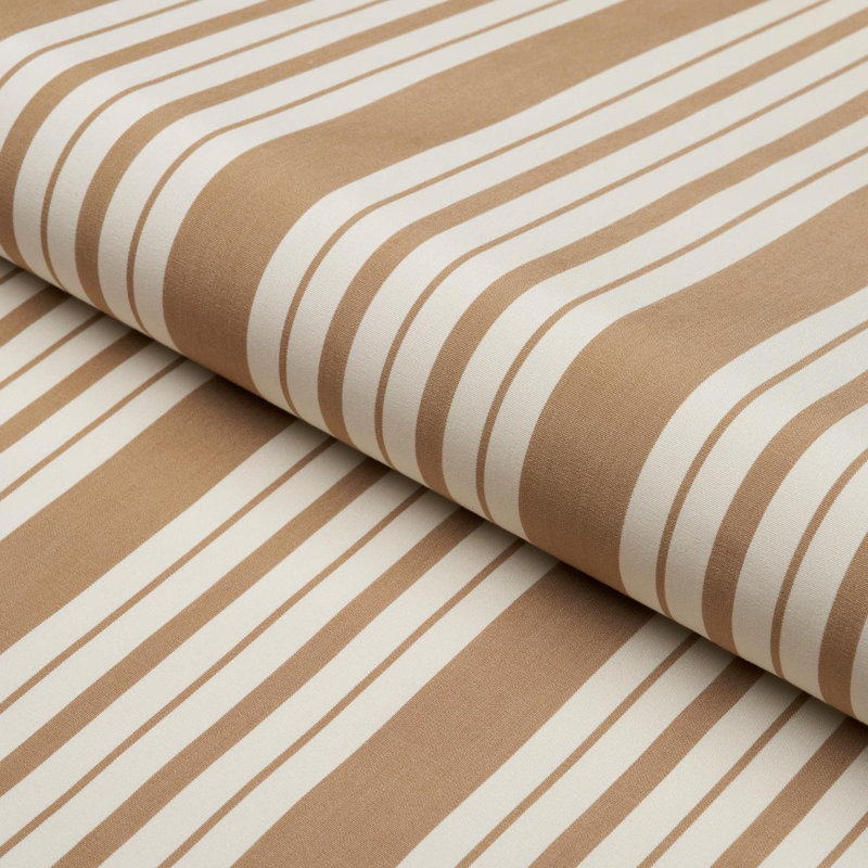 Schumacher x Mark D. Sikes Markie Stripe Fabric, Neutral