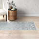 Addie Geometric Hand Knotted Wool Denim/Cream Area Rug