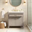 Meuble-lavabo de salle de bain avec comptoir de lavabo, portes doubles à fermeture en douceur et tiroir basculant-725124459