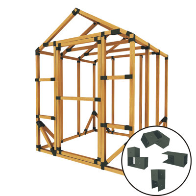 6' W x 6' D DIY Storage Shed Kit