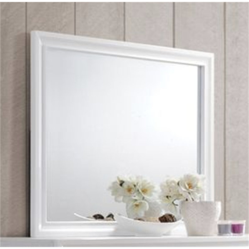 Miroir à finition Naima (miroir inclus seulement), Blanc