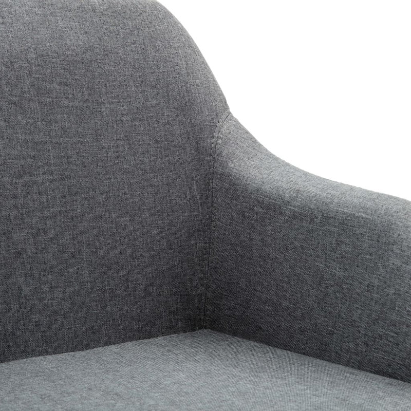 Danjela Swivel Office Chair Fabric, Light Gray