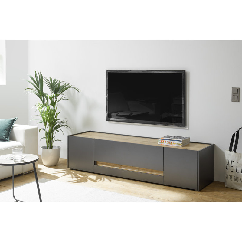 Alleghany Unfinished TV Stand for TVs up to 65", Anthracite