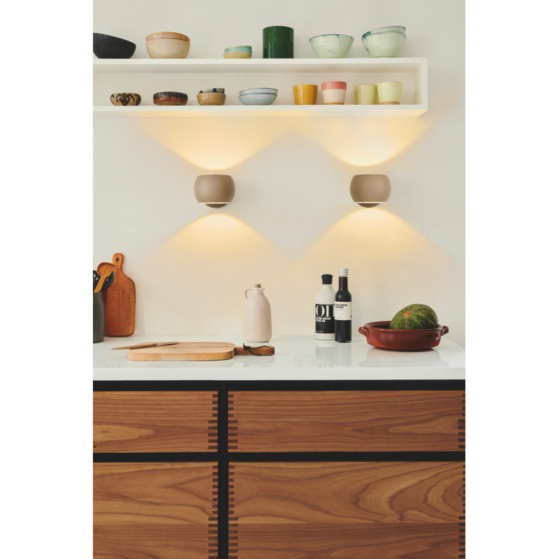 Steel Plug-in Flush Mounted Sconce, Brown