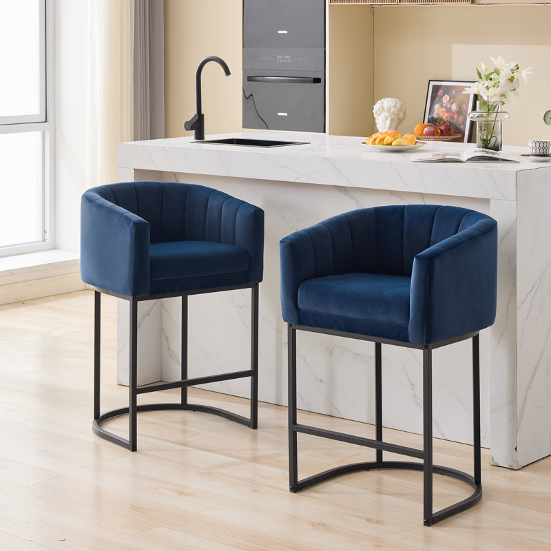 Tabouret de bar 25,9 po, Marine
