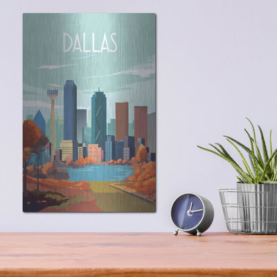 'City Sights Dallas' by Omar Escalante Metal Wall Art