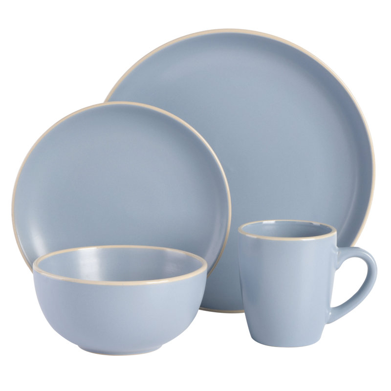 Service de table 32 pièces Gibson Home Rockaway, Bleu
