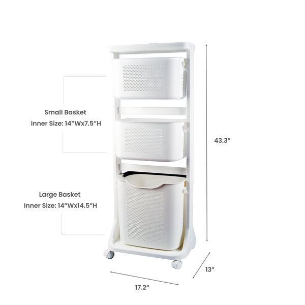 Bowland 5 Tier Round Rotating Storage Shelf Rebrilliant