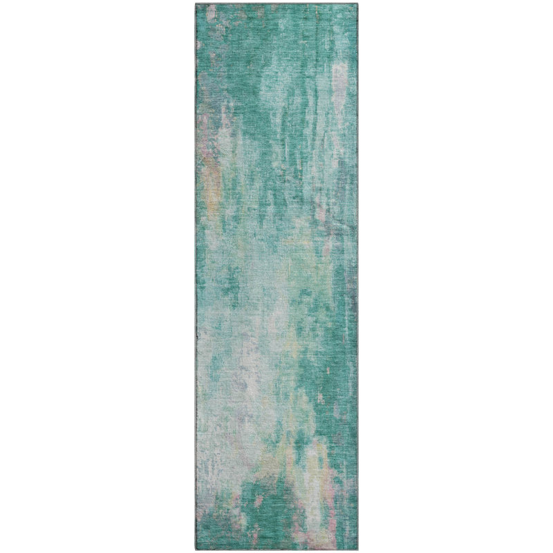 Premium Machine Washable Marasco AMF1640 Abstract Rug, Runner 2'3" x 7'6"