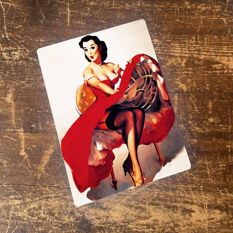 Handmade Entertainment Wall Decor on Metal, 40cm H x 28cm W