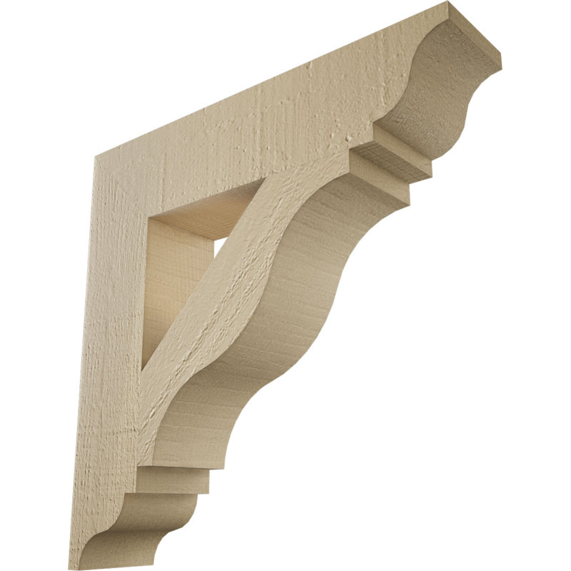 Support traditionnel en faux bois de cèdre brut Timberthane, l 3 1/2 po x P 16 po x H 16 po, brun clair apprêté