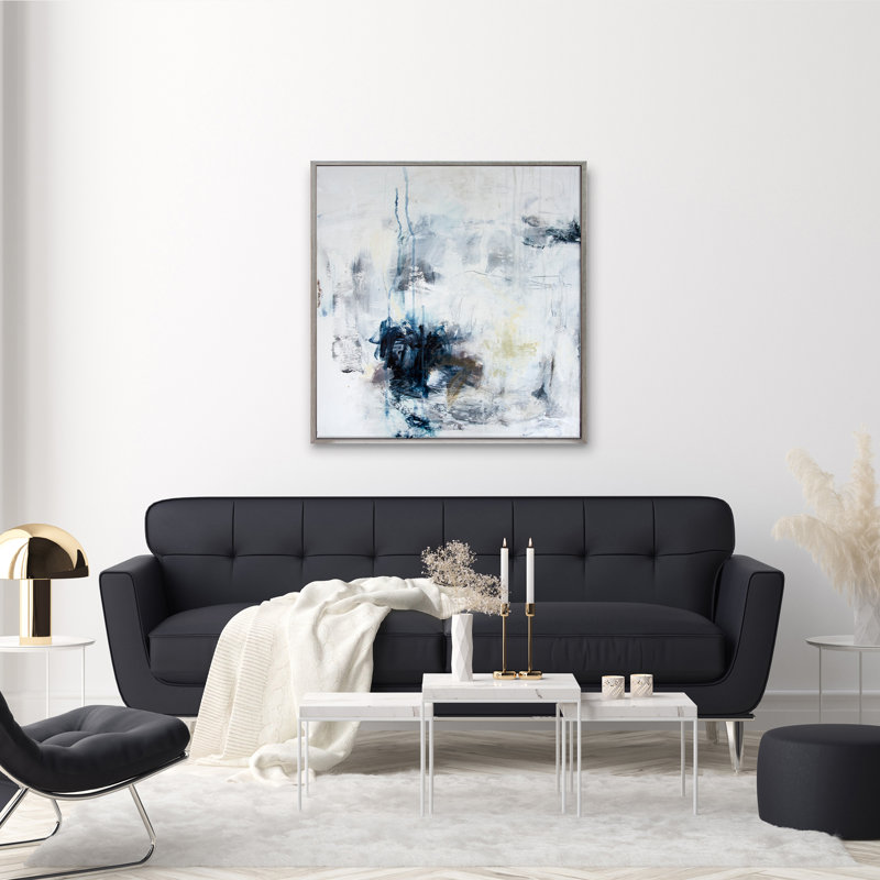 Serenity Print by Patricia Schwimmer, 42" H x 42" W x 2.5" D, Silver Framed Canvas
