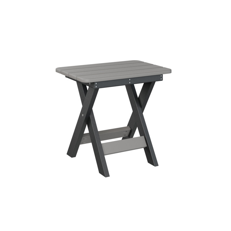 Berlin Gardens Folding End Table, Black, Light Gray