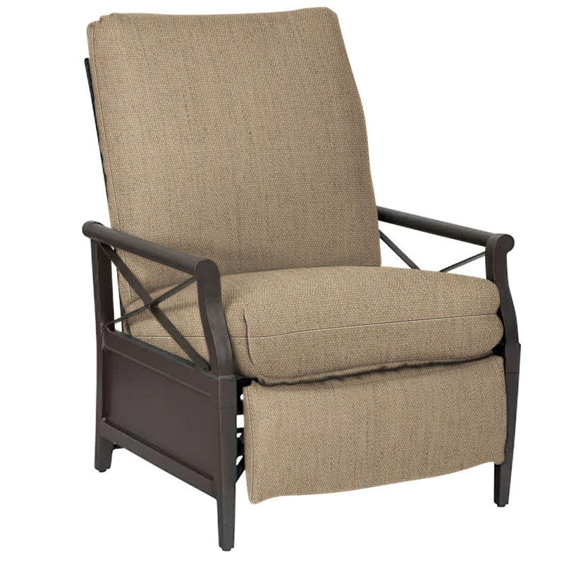 Andover Aluminum Outdoor Lounge Chair, Sailcloth Salt Sunbrella® Textured, Weathered White