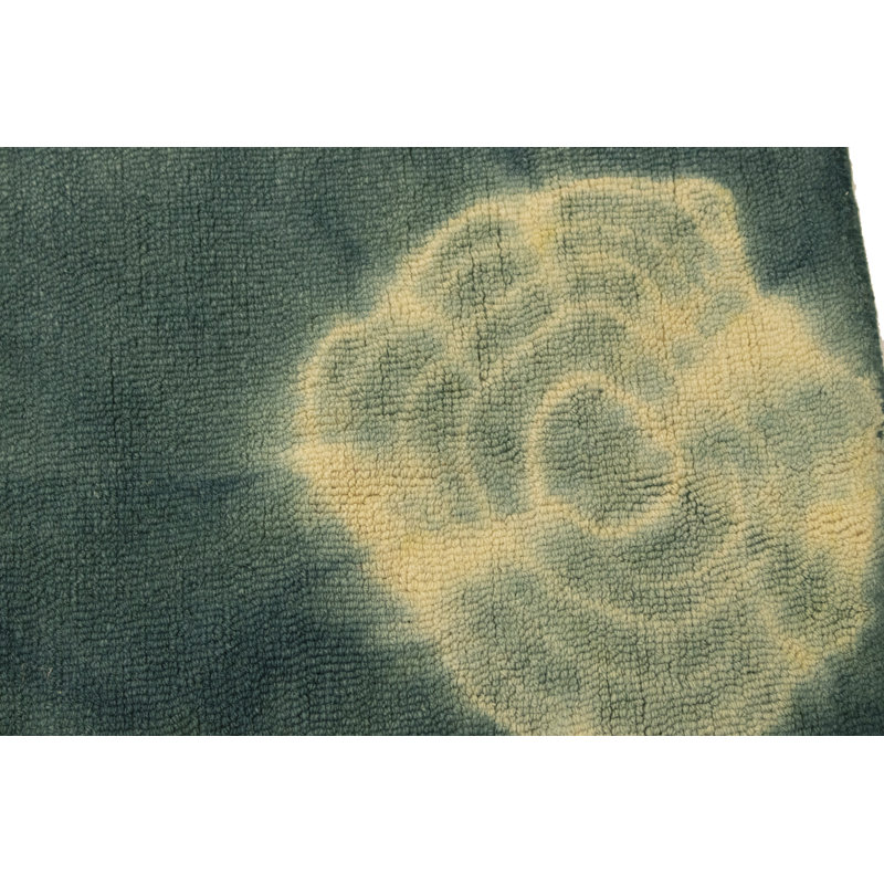Tapis moderne touffeté à la main 5 x 8 Miciah Teal-Tye